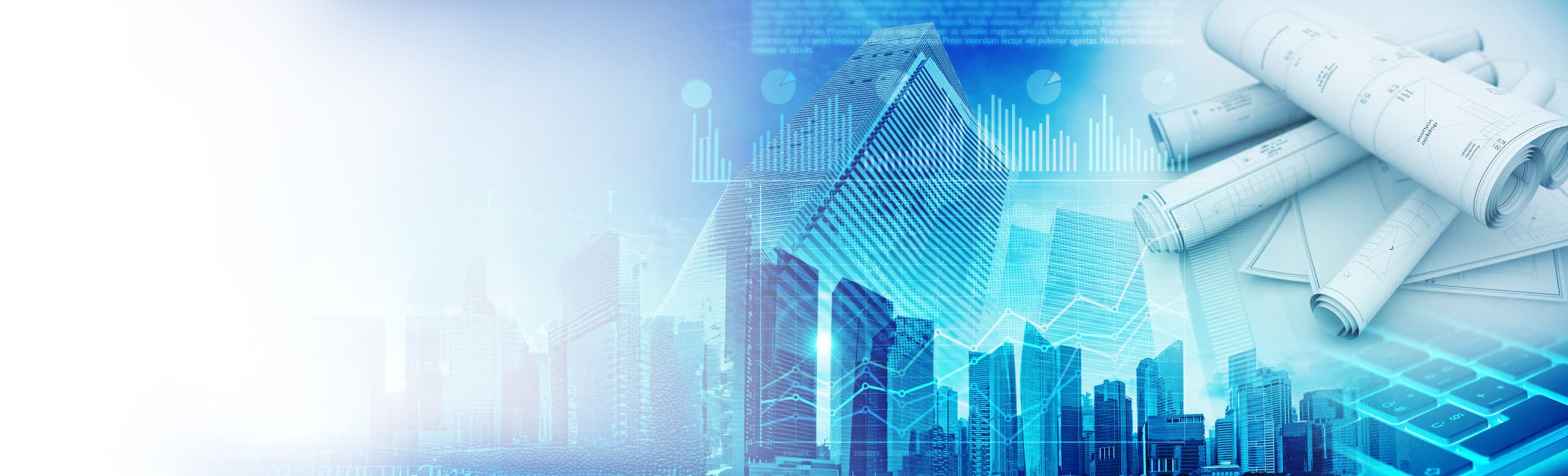 Drawings and city skyline on a blue background 1200x700